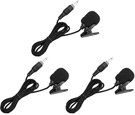 Sorandy 3st 3,5 Mm Skruvplugg Mikrofon Premium Kvalitet Clip Mic för Kampanjer och Turistguider Hållbar Design