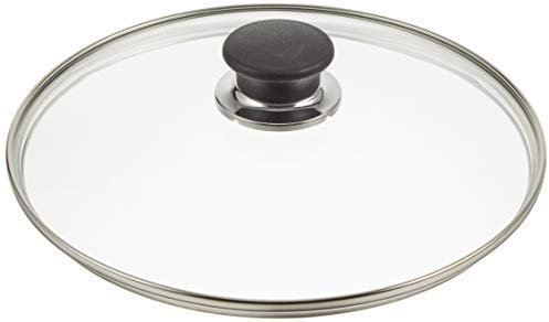 Ballarini Edelstahlrand & Knauf schwarz 24cm Glasdeckel, Glas, durchsichtig, 6 x 24.6 x 24.6 cm