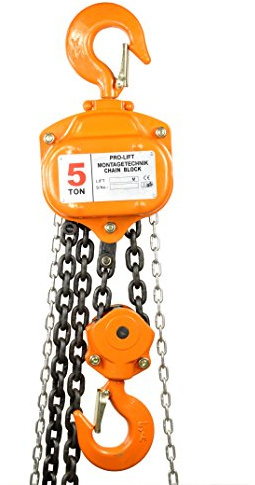 Pro-Lift-Montagetechnik Paranco a catena, 5000 kg, altezza di sollevamento, alloggiamento quadrato, J, 00207