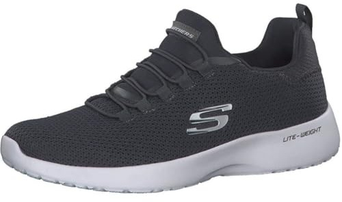 Skechers Men's Dynamight Sneaker, Gray Mesh/White Trim, 12 UK