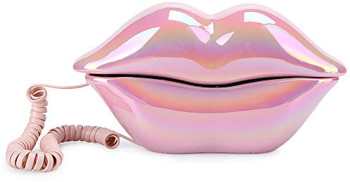 Teléfono Labial Divertido, Galvanoplastia Rosa, Soporte Número Almacenamiento, Función para Amigos