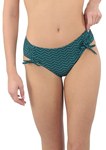 Janine Robin - Bas de Maillot de Bain Culotte Ajustable Lagune - Vert - Marque Française - Haute Qualité