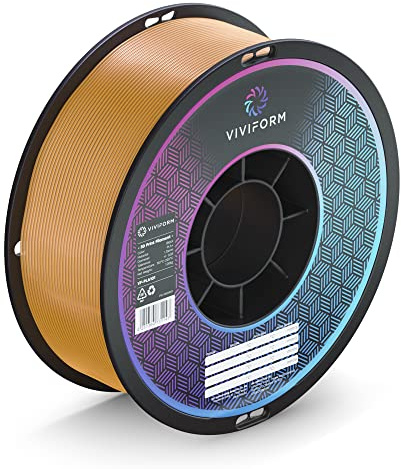 Viviform PLA Filament für 3D Drucker | 1kg Rolle | ∅1,75mm +/- 0,03mm | Orange Transparent, VF-PLA203