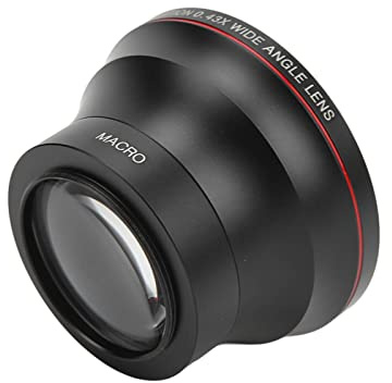 Obiettivo per Fotocamera Grandangolare Professionale HD 49 Mm 0,43x, con Obiettivo Macro Rimovibile, Compatibile con Calibro Filettatura 49 Mm 2,0 Pollici, Filtro Apertura Filettato 82 Mm 3,2 Pollici,