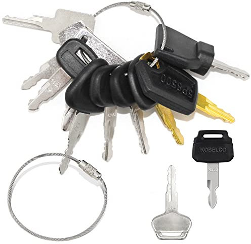 ZUZGO Baumaschinen Schlüssel Set Zündschlüssel Baggerschlüsselsatz Universal Ersatzschlüssel für Motorrad Minibagger Stapler Radlader (12 Stk)