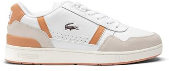 Lacoste Herren Low-Top Sneaker T-Clip 0120 2 SMA, Männer Halbschuhe,schnürschuhe,schnürer,Business,Freizeit,WHT/LT BRW (2J8),43 EU / 9 UK