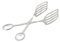 Pinza da cucina con fessure - per servire cibo e pasticceria di lusso - 18 cm - in acciaio inox - pale 6 x 4,5 cm - Hostelnovo