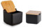 KOOK TIME Set de accesorios cocina - incluye salero de cocina con tapa basculante y Azucarero original de cerámica - con tapas de madera de bambú y azucarero con cucharilla de Acero Inoxidable - Negro