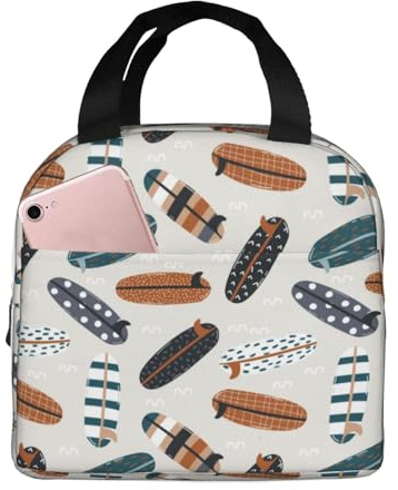 Borsa termica per il pranzo per uomini e donne, per lavoro, tavole da surf estive, morbida borsa termica per viaggi, impermeabile, piccola scatola per il pranzo per adulti, per uomini e donne, borsa