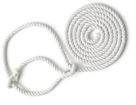 Cotton Rope Halter for Horses and Ponies – Adjustable Lightweight Halter for Leading and Groundwork Training – Handmade in the UK – Suitable for Cows and Sheep (White)