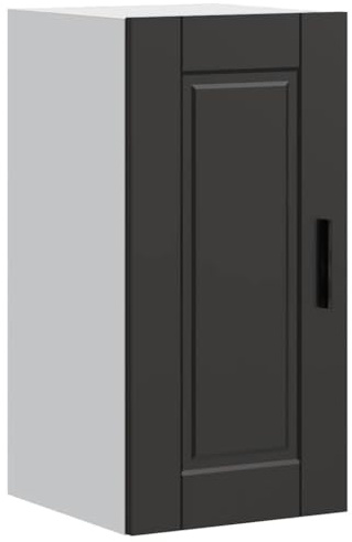 vidaXL Kitchen Wall Cabinet Porto Black Engineered Wood