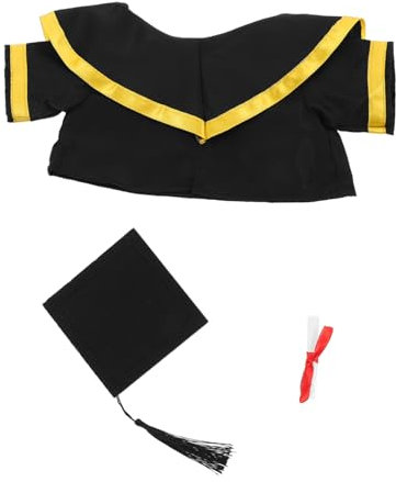 COLLBATH Abschlussbär-plüschkostüm Mit Mütze Schal Und Rolle Kuscheltier-outfit Für Feiern Party-accessoires