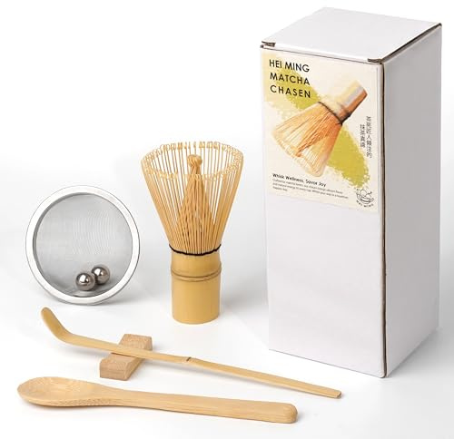 HEI MING Traditionell matchavisp av bambu (chasen) – handgjord för det perfekta matcha-skummet