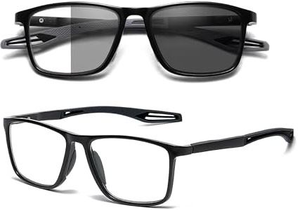 BOILGRANNY Lunettes M4-0,0 à -3,5. Si la vision de loin est réduite, anti-reflets photochromiques (obscurcissement moyen), anti-lumière bleue, pour homme et femme, nous avons choisi les meilleurs