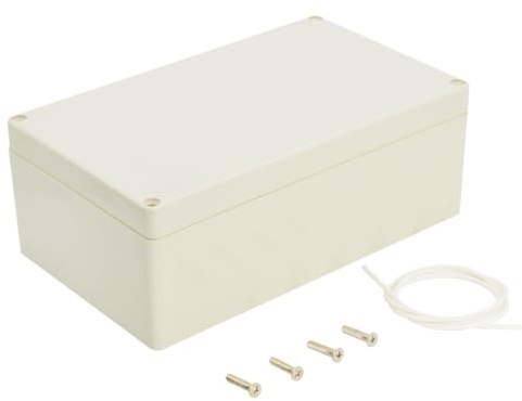 LeMotech Scatola di giunzione IP65 in plastica ABS - Impermeabile e antipolvere - Custodia elettrica universale per interni/esterni (200x120x75mm) - Grigio chiaro