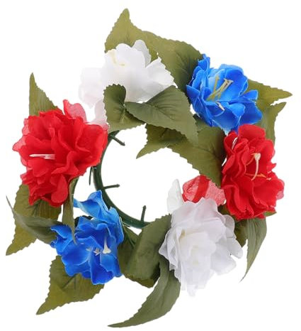 Abaodam Ad Anello Di Candela Ghirlanda Centrotavola Anelli Di Anelli Di Fiori Per Centrotavola Ghirlanda Di Anelli Per Candele Da Tavolo Ghirlande Floreali Artificiali Stoffa