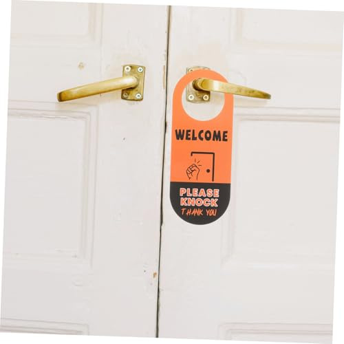 HAMPPLIES Panneau de Porte Merci de Frapper pour Poignée de Porte Signal de Confidentialité Pratique pour Bureau Salle de et Espace de Travail