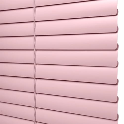 Rosa Mate Persiana de Aluminio, Persiana Veneciana para Ventanas,Incluye Material de Montaje, Privacidad, Protección contra la luz y el Deslumbramiento, Personalizable (115×160cm)