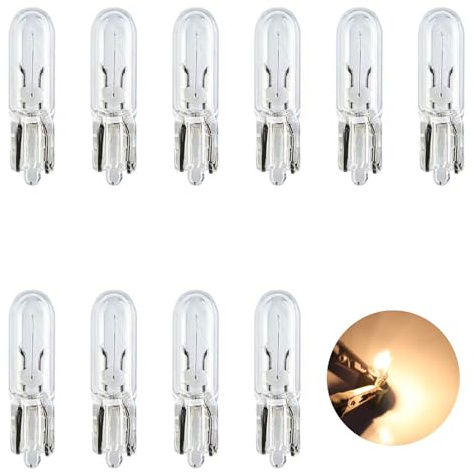 SUCANY T5 Autolampen,3200K Warmweiß,2721,W1.2W,1,2 W 12 V T5 Sockel W2X4,6D Beleuchtung AutolampenTacho Kfz Armatur klare Ausleuchtung Fahrzeug Leuchte Tachometer(10 Stück)