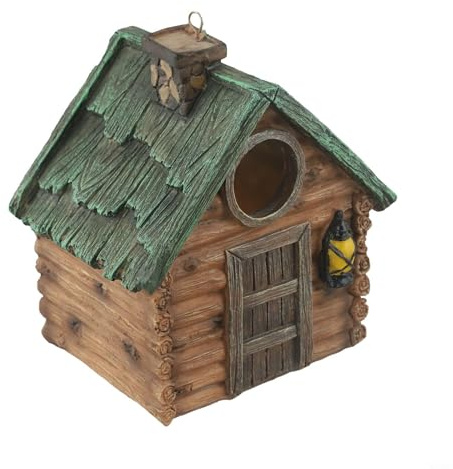 Nichoir en résine pour petits oiseaux nicheurs, abri d'hiver et décoration de jardin, décoration d'extérieur à suspendre pour mésange moineau, maison, terrasse, cour, balcon
