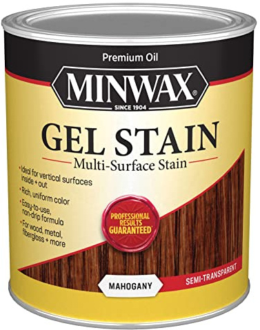 Minwax Gel Stain for Interior Wood Surfaces, Quart, Mahogany