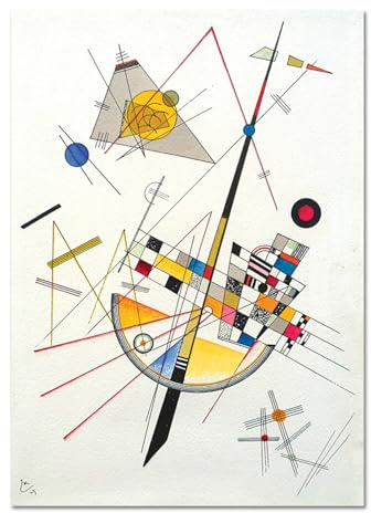 Giallobus - Quadro - Vassily Kandinsky - Tensione delicata - Vetro acrilico - 50x70 - Pronto da appendere - Quadri moderni per la casa