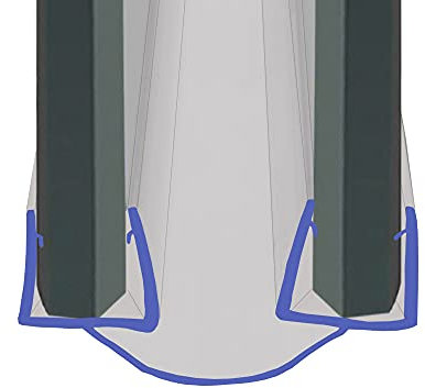 Shower Seal | for Bi Folding Doors & Shower Screens | Fits Into Channel | BIF091 (2 Metres)