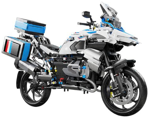 Auspcers Tecnología Motocicleta Bloques de construcción para R1250 GS, 2369 piezas 1:5 Tecnología Supermoto Modelo Kit de construcción para a partir de 15 años, compatible con grandes marcas (con