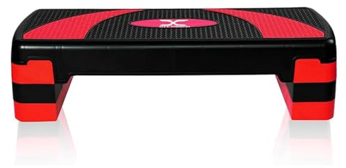 MAXSTRENGTH Aerobisk Stepbräda – 3 Justerbara Höjdnivåer (10cm, 15cm, 20cm) – För Hemmagym & Träning – Steppbräda för Cardio, Aerobics, Yoga & Viktträning – Inomhus/Utomhus Fitness Step