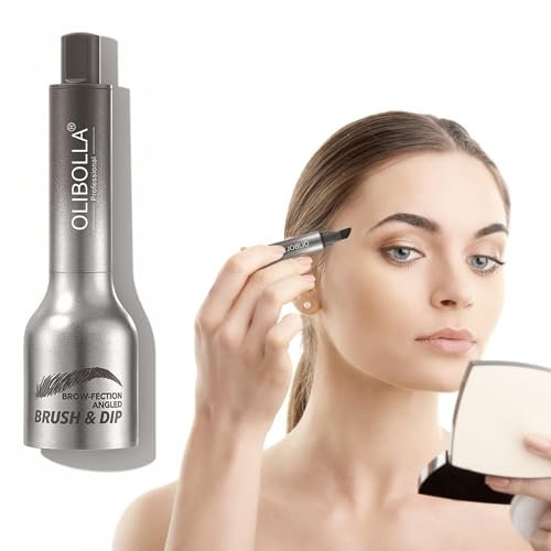HENGBIRD Crayon à sourcils, Gel pour sourcils avec brosse à sourcils coudée, sourcils maquillage naturel résistant à l'eau, Pinceau à sourcils pour les sourcils et la racine des cheveux (Taupe)