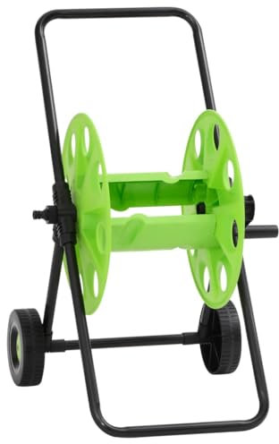 Gecheer Schlauchwagen für 60 m 1/2 Schlauch Stahl Grün