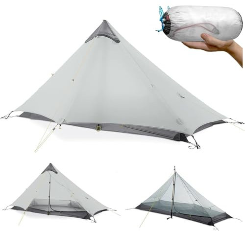 Three Bears Ultraleicht Wasserdichtes Rucksackzelt – Professionelles 1 Personen Campingzelt, Doppelwandig für Trekking & Outdoor Abenteuer