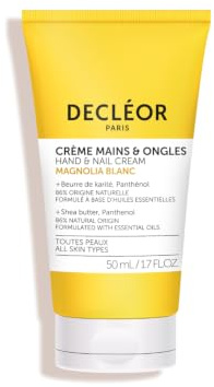 Decléor Crème Mains & Ongles Magnolia Blanc 50ml – Crème Nourrissante pour Mains Sèches qui Nourrit Intensément, Renforce la Barrière Cutanée, Laisse la Peau Douce et Lissée