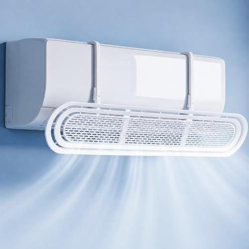 Deflettore per Condizionatore Universale, Deflettore Aria ABS Design Circuito, Regolabile in 3 Pezzi Anti-Vento Diretto, Compatibile con Tutti i Condizionatori Split Casa/Ufficio (900x160x18mm)