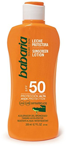 Babaria - Crema Solar 50 Cuerpo Aloe Vera 200 ml | Crema Solar Corporal 50 Alta Protección UVA/UVB e Infrarrojos | Proteccion Solar 50 | Protector Sol
