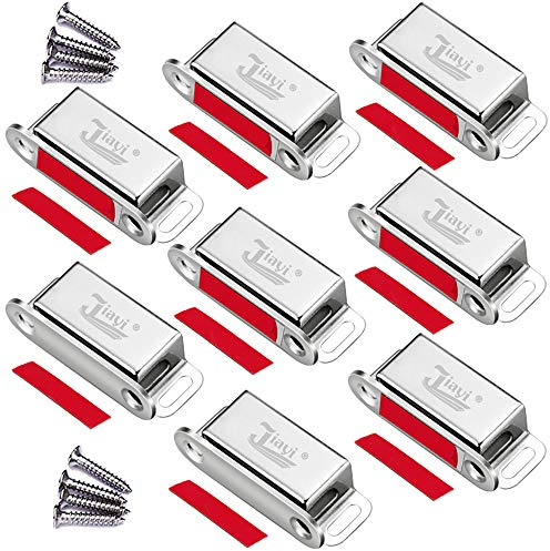 Magnetschnäpper Tür Magnete für Schranktüren Jiayi 8 Stück Magnetverschluss Schrank Magnete Türmagnete für Möbel Edelstahl Schubladen Magnet Türschließer Möbelmagnete Türmagnet Selbstklebend