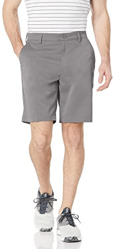 Amazon Essentials Men's Classic-Fit 9 Inseam Moisture-Wicking Golf Shorts, Functional Pockets (Available in Big & Tall), Grey, 32