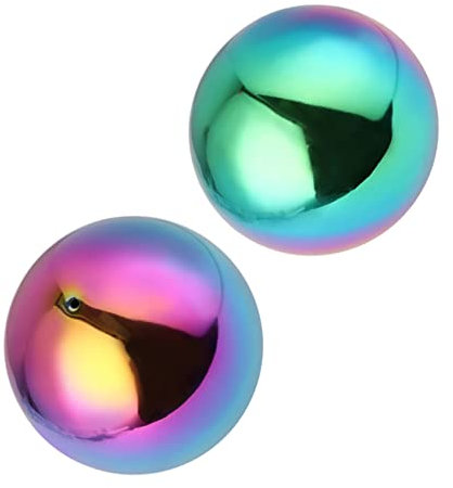 BESPORTBLE 2St Polierte Hohlkugel edelstahlkugeln bürodeko blicken Blickkugeln für den Garten reflektierende Gartenkugel mit Blick auf den Regenbogen Boutique Spiegelkugel Ball