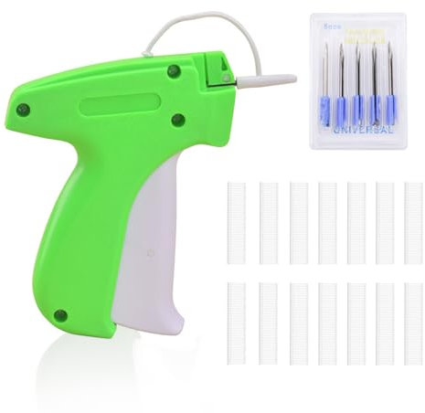 ZHIQIN Etikettiergerät Kleidung Etikettierpistole Heftpistole +5 Ersatznadeln +1000 Heftfäden Zum Kleidung Preisschilder Marke Tags Label Hut Etiketten An Textilien
