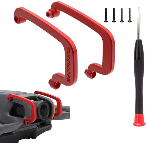 Stötfångare för DJI Avata 2 anti-kollision skyddsstång aluminiumlegering kameralins gimbal skydd lins skyddsstång säkerhetsstång drönare tillbehör skydd lätt (röd)