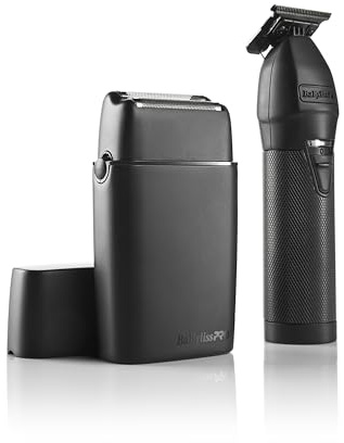 BaBylissPRO LIMITEDFX Cord/Cordless Hair Trimmer and Double Foil Hair Shaver Prepack, High-Performance Lithium-Ion Batteries for Long-Lasting Cutting
