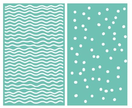 Set med 2 Mini Embossing Summer Craftelier bindemedel - textur för scrapbooking och hantverk - kompatibel med Sizzix Big Shot, Minty Cut, Mini Evolution, Revolution | 7,6 x 12,6 cm