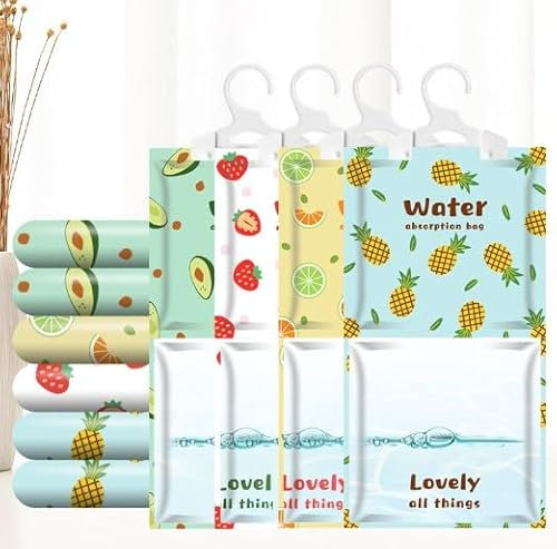 Bolsas Deshumidificadoras 10x160g, Vankarr Deshumificadores de Humedad Colgantes Bolsas Antihumedad Armarios Habitacion, Absorbe Humedad, Anti Humedad para Cocina, Baño, Armario, Sótano, Apartamento