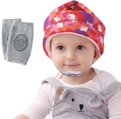 Kopfschutz Baby Baby Kopfschutz Baby Head Protector Helm Baby 360°Anti-Kollision Baby Helm Schutzhelm Helm Baby Baby Head Protector Kopfschutz Baby Helm Baby Mit KnieschüTzer FüR Babys Und Kleinkinder