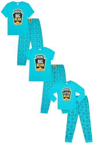HEINZ Beans Pigiama lungo coordinato famiglia ragazze ragazzi uomo donna pigiama, Blu, 13-14 Years