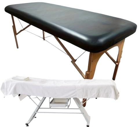 Massagelakar för bordet – PU-lädermatta 180 x 75 cm, sömlös ergonomisk stoppning, värmebeständigt överdrag | spa massagesäng ersättningsstoppning för träning clinic wellness Layer Comfort