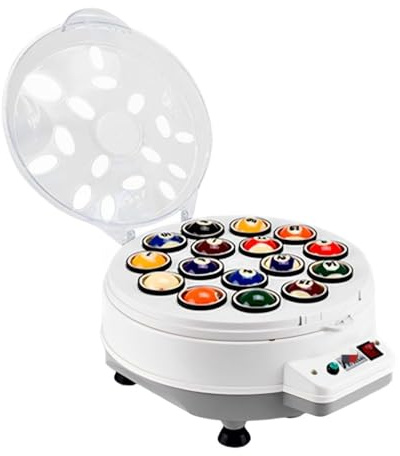 Automatische Poolkugel-Poliermaschine – Professionelle Billard- und Snookerball-Reinigungsmaschine für Zuhause und Club – Reinigt 16 Bälle effizient
