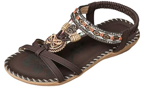 YHQZNLXQ Generisch Sandales pour Femmes, Séparateur d'orteils élégant, Chaussures d'été Confortables, Sandales orthopédiques Plates avec Semelle intérieure, Slingback Respirant pour la Plage,