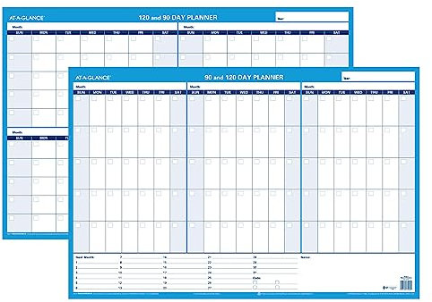 AT-A-GLANCE Undated Erasable Wall Calendar, 36 x 24, XLarge, 90-Day and 120-Day, Reversible, Horizontal (PM239B28)