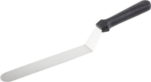 APS Winkelpalette BLUE - Profi-Streichmesser/Glasurmesser mit flexibler Edelstahl-Klinge und schwarzem Kunststoff-Griff, Klingenmaß 34 x 5 cm, Gesamtlänge 47,5 cm